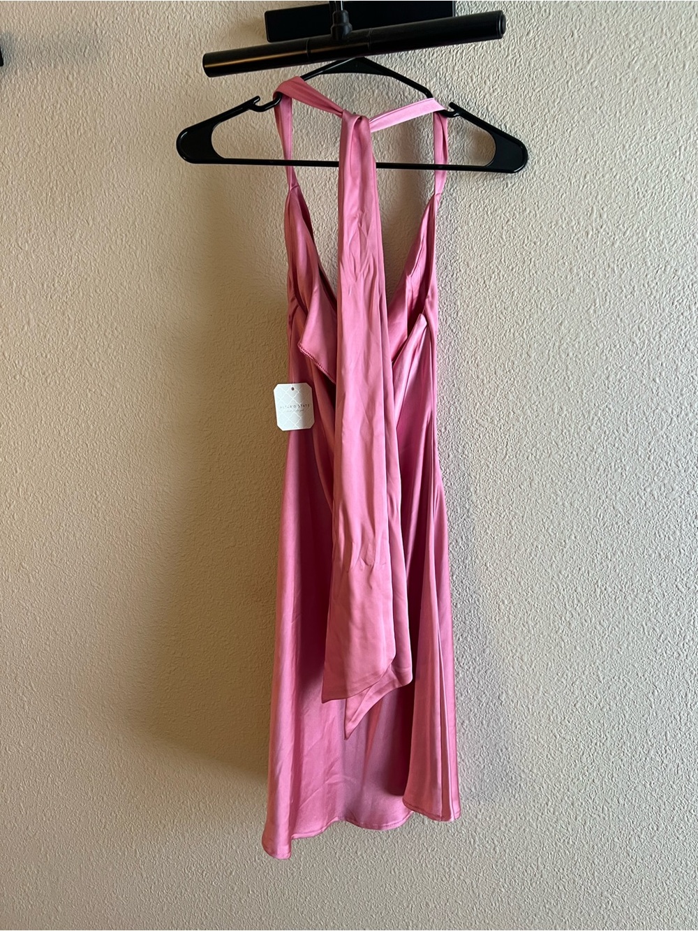 Altar'd State Pink Satin Cowl Slip Dress - Picture 5 of 6